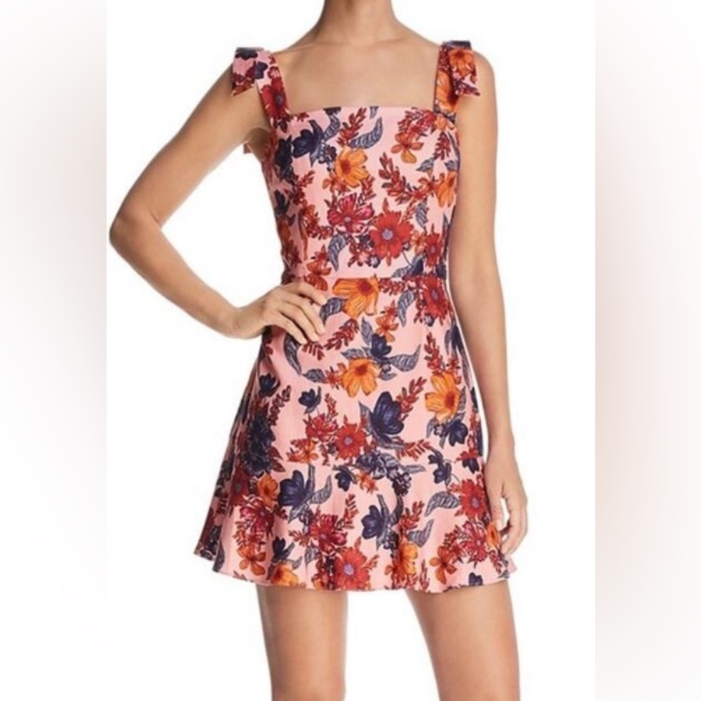 Finders Keepers Womens Rhapsody Pink Floral Print Mini Dress Size Medium